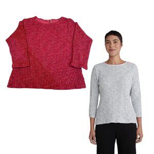Women's Pink Boatneck Sweater Pullover